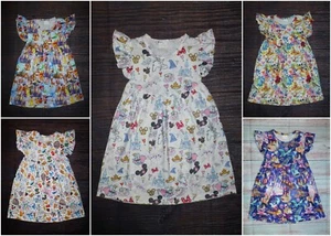 NEW Boutique Disneyland Girls Sleeveless Pearl Dress 18M 2T 3T 4T 5-6 6-7 7-8 - Picture 1 of 16