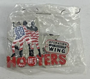 HOOTERS GIRL BAND UC3 MILITARY TOUR OPERATION LET FREEDOM WING FLAG PIN NIB - Picture 1 of 2