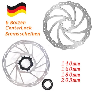 Discos de freno Centerlock MTB/rueda de carreras frenos 6 pernos 140/160/180/203 mm para SRAM - Imagen 1 de 15