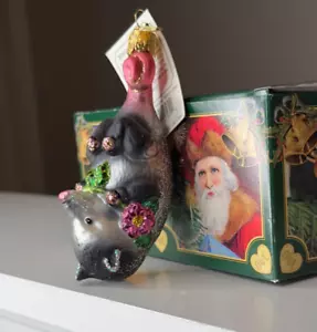 Old World Christmas Blossom Opossum Ornament 12569 - New W/ Tag & FREE OWC BOX - Picture 1 of 5