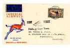 1931 IMPERIAL AIRWAYS FIRST FLIGHT COVER SUDAN TO TRANSVAAL 