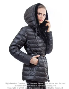 Abrigo chaqueta plumón de ganso piel de visón real talla XXL US 14 16 / EU 48 $895 Пуховик Норка - Imagen 1 de 12