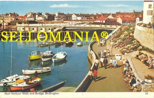 POSTCARD BRIDLINGTON NEW HARBOUR WALK BRIDGE YORKSHIRE ENGLAND BOATS CC04780 UK - Imagen 1 de 1