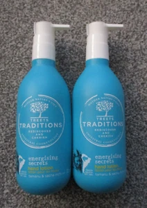 2 X TREETS ENERGISING SECRETS HAND LOTION TAMANU & SACHA INCHI OIL 300ML NEW - Picture 1 of 2