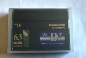 (1) Cassette vidéo Panasonic Mini DV (AY-DVM63PQ) - NEUVE - scellée. - Photo 1 sur 2
