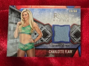 2016 TOPPS ROYAL RUMBLE CHARLOTTE FLAIR #15/50 RELIC CARD WWE WWF (442) - Picture 1 of 2