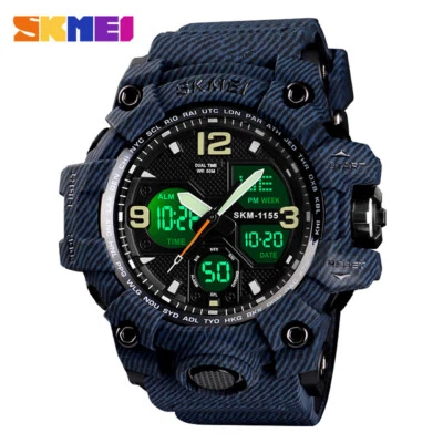 SKMEI Hombres Relojes Deportivos Esfera Grande Hombre Cuarzo Reloj Niños Digital LED Reloj Pulsera Foto 1 de 4