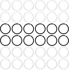 22G Clear Plastic Silicone Nose Rings Hoop Piercing Retainer Flexible Bioflex Th - Picture 1 of 3