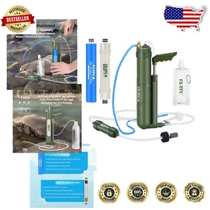 Portable 2-in-1 Water Purifier with High Precision Filtration for Outdoor Safety - Picture 1 of 8