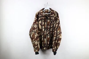 Vintage 90s Cabelas Whitetail Clothing Mens 3XL Camouflage Fleece Jacket USA - Picture 1 of 14