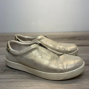 Johnston & Murphy Womens Slip on Loafers Shoes Shimmer Gold Size 10M - Picture 1 of 10
