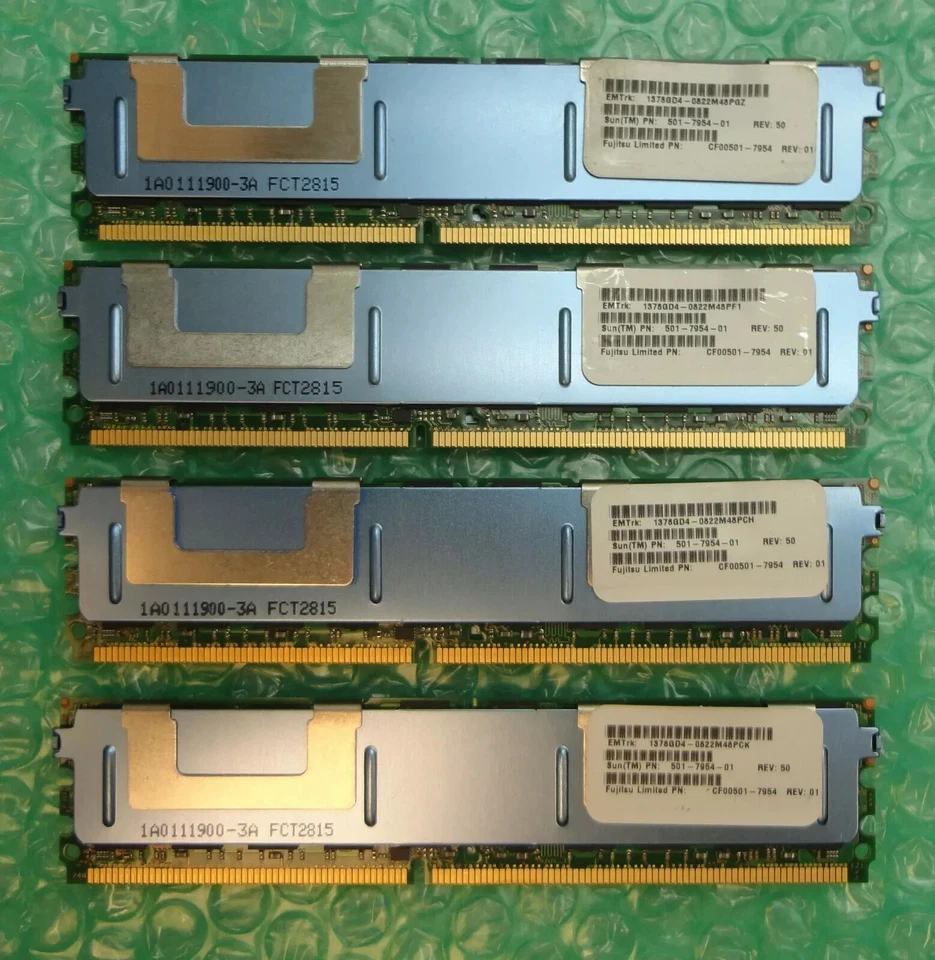 16GB (4 x 4GB) Cisco 501-7954-01 PC2-5300F DDR2 FBDIMM ECC Server Memory - Image 1 of 1