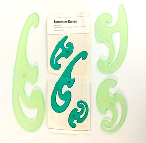 Vintage Burmester Curves Set of 3 – VEB Mantissa East Germany Drafting Templates - Picture 1 of 7