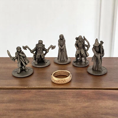 Monopoly Lord Of The Rings Replacement Pewter Token Figures 5 And Gold Ring - Image 1 of 4