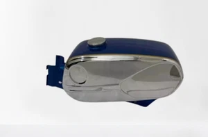 FIT FOR Zündapp Ks 50 Super Sport Type 517-20 Blue Chrome Steel Petrol Tank 1971 - Picture 1 of 5