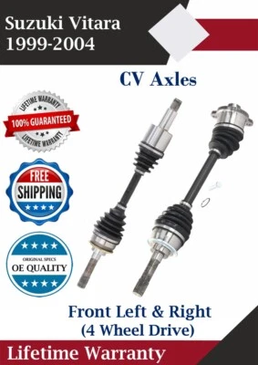 Novos eixos CV dianteiros originais de fábrica para 1999-2004 Suzuki Vitara 4WD garantia vitalícia - Imagem 1 de 4