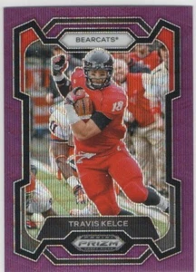 2024 Panini Prizm Collegiate Draft Picks Travis Kelce Purple Wave #64 - Foto 1 di 2