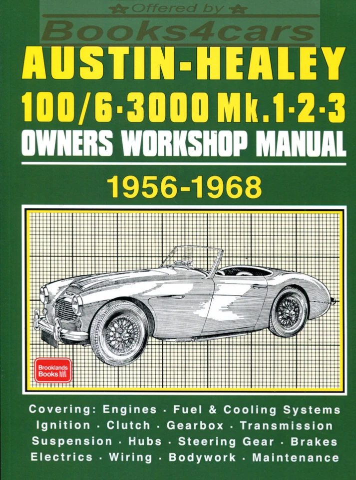 Manuale Di Riparazione Healey Austin 3000 100 Haynes Chilton 1956-1968 - Immagine 1 di 1