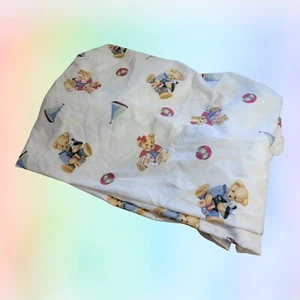 Vintage 1980's Springmaid Bears Unisex Crib Bed Fitted Sheet Made in USA T31 - Picture 1 of 3