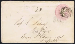 1843 1d rosa feines NORWICH Malteserkreuz zum Begraben von heiligen Edmonds Kat. 1250,00 £ - Bild 1 von 2