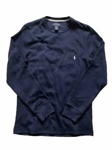 Polo Ralph Lauren Men's Thermal Long Sleeve Shirt Blue Size M White Horse - S - Bild 1 von 4