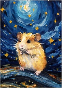 Sternennacht Hamster Puzzle 300/500/1000 Teile - Bild 1 von 3