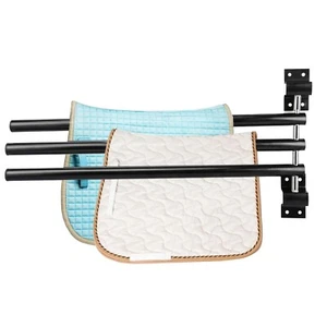 2 Set Saddle Blanket Rack Saddle Pad Rack Saddle Racks 180 Degree Swing Out Wall - Picture 1 of 5