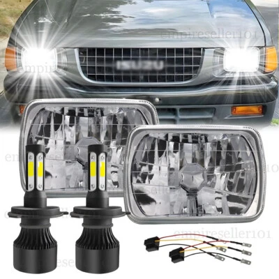 Par de faros 5x7" 7x6" H6054 sellados + luz H4 para camioneta Isuzu I-Mark Foto 1 de 4