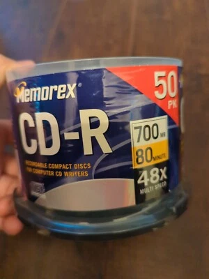 Memorex CD-R Blank Recordable Discs 50 Pack 48X, 700MB, 80 Minutes New Sealed - Image 1 of 4