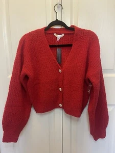 No Boundaries-Red V Neck-Long Sleeved Sweater-Jr L11/13 - NWT - Picture 1 of 6