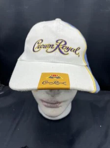 Crown Royal Whiskey Flex Fit OSFM Spandex Hat Cap Whisky Dad Father Gift White - Picture 1 of 10