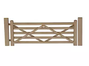 2 x Five Bar Gates - Maßstab 1:32 passend für Britains Farm Feldtore (Holz) - Bild 1 von 3