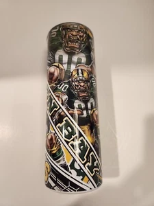 Football team Green Bay Packers 20 oz stainless steel tumbler (green lettering) - Picture 1 of 5