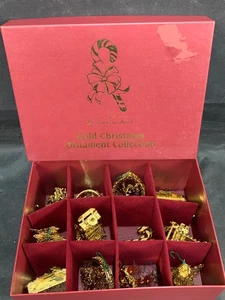 Juego de 13 adornos navideños dorados The Danbury Mint colección - Imagen 1 de 8