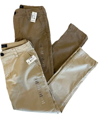 Lot of 2: NWT Aeropostale Men's Skinny Stretch Chinos, both 27x28 Office Work - Image 1 of 4