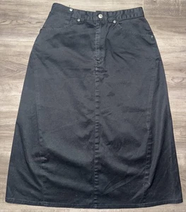 Levi's Engineered Jeans Black Denim Skirt Made In Japan Size M Rare Vintage - Picture 1 of 9