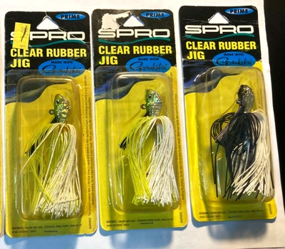 Señuelo 3 Spro de goma transparente sin malezas Smallmouth NorthernPike Gamakatsu 1/8 Foto 1 de 3