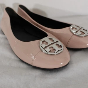 Tory Burch Mujer Talla 10.5 Claire Puntera Charol Ballet Zapatos Planos Rosa - Imagen 1 de 7