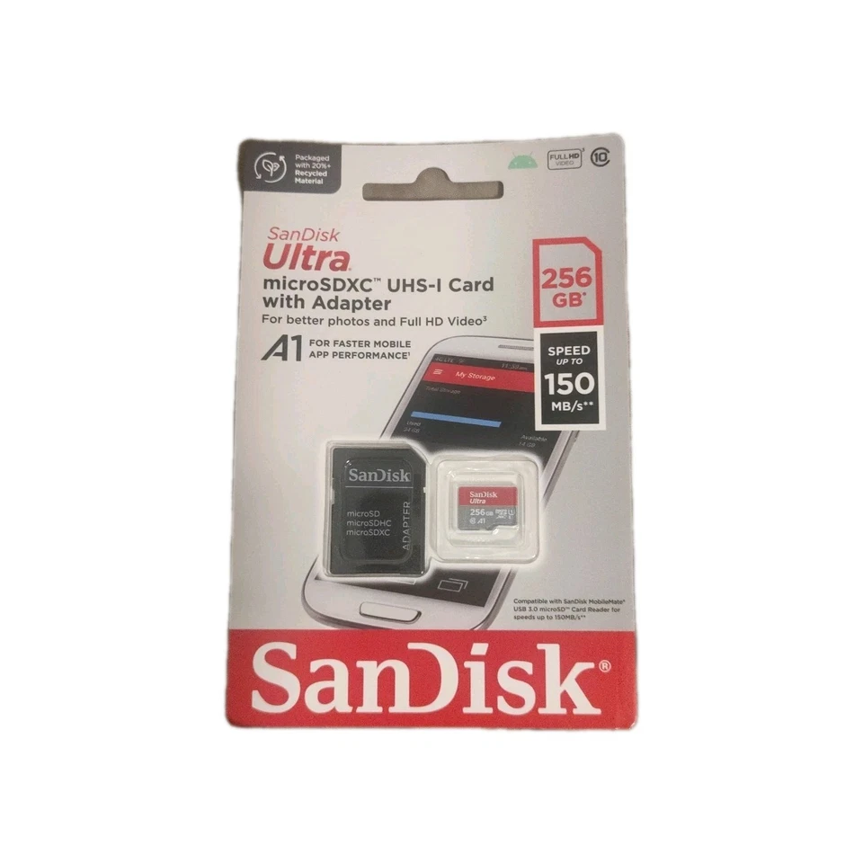 256GB Sandisk Ultra MicroSDXC Speicherkarte für Smartphones Tablets Digicam - Bild 1 von 1