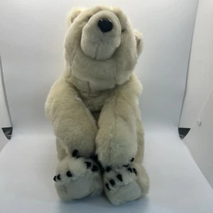 Ditz Designs Polar Bear Weighted Paws Stuffed Animal Plush 18” Hen House **Read* - Picture 1 of 14