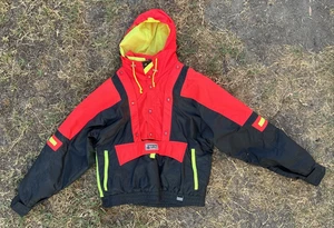 Vtg White Stag Bright Colorful Red Yellow Black Pullover Ski Jacket Sz Small - Picture 1 of 12