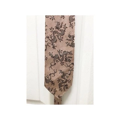 Corbata de Colección Aristo-Craft Estampado Dragón Rosa y Negro - Ancha - Hecha en Francia Foto 1 de 4