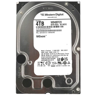 4TB WD Red Plus SATA3 WD40EFZX 5400 128MB Red intern 24/7 Festplatte NAS 8 bays - Bild 1 von 3