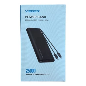 Power Bank VEGER V2503 – 25000mAh 130W Schnellladen – Neu & OVP - Zdjęcie 1 z 13
