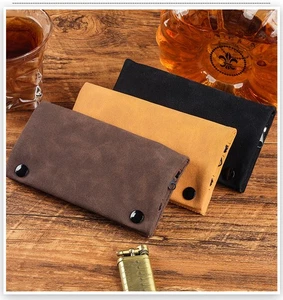Estuche de cuero esmerilado Bolsa de almacenamiento de tabaco Soporte de papel para fumar cigarrillo - Imagen 1 de 11