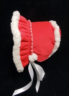 Gorro de bebé forrado Sherpa de pana roja para clima frío Foto 1 de 3