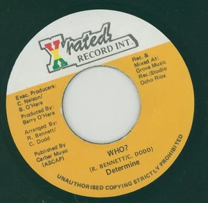 " WHO? "  determine. X RATED RECORDS INTERNATIONAL 7in 1994. - Imagen 1 de 2