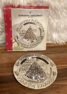 Plato de vacaciones plateado International Silver Co “Cookies for Santa” - Imagen 1 de 2