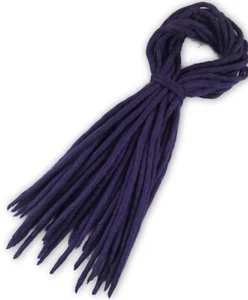 Handmade Purple Merino Wool Dreadlocks - Hair Extensions for Unique Styles 😊 - Imagen 1 de 8