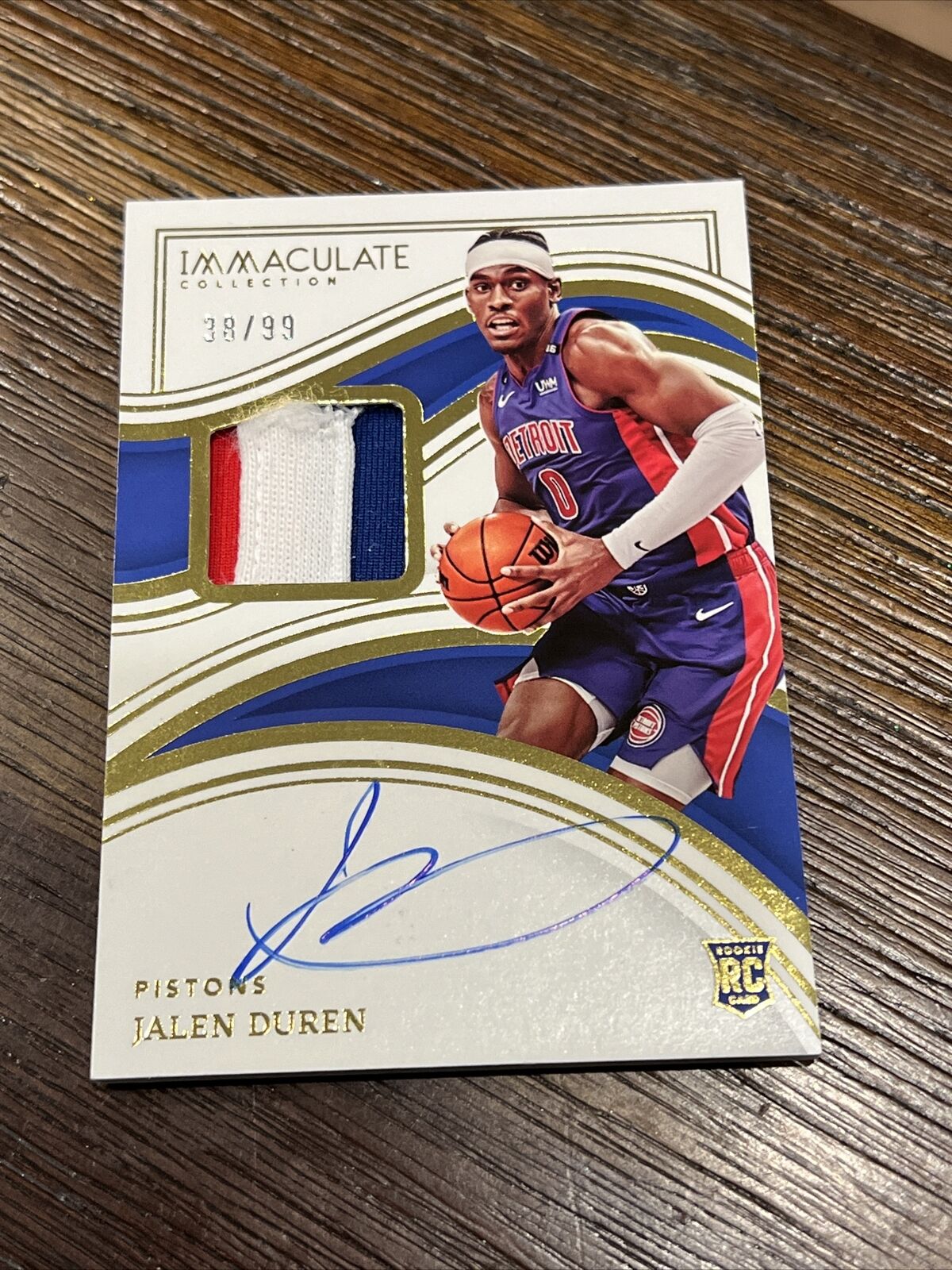 2022-23 Panini Immaculate JALEN DUREN #103 RC Rookie Patch Auto TRU RPA /99